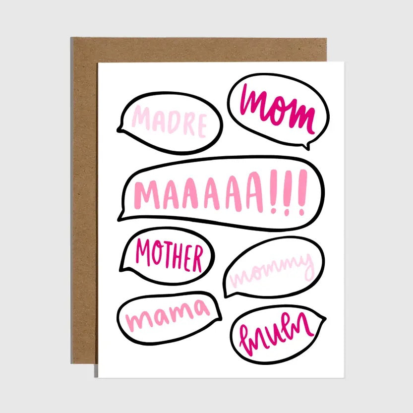 Mom Word Bubbles Card