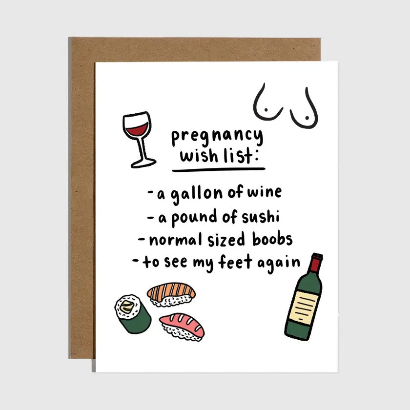 Pregnancy Wishlist Baby Card