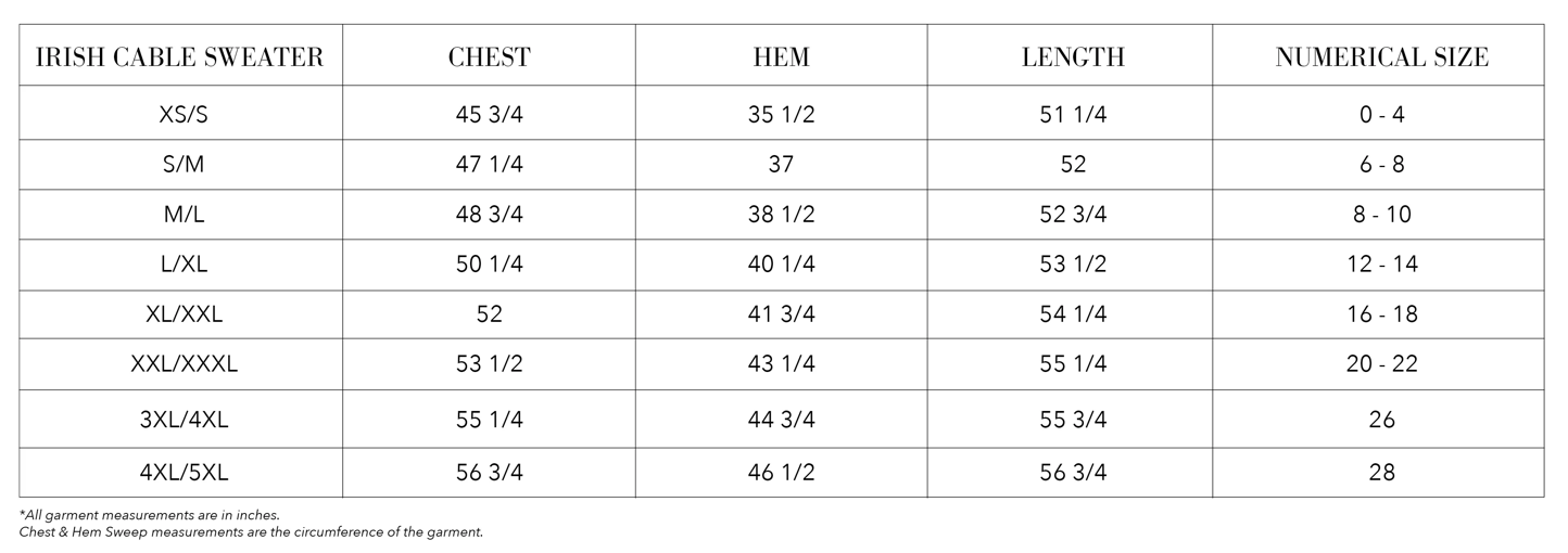 Irish Cable Knit Sweater