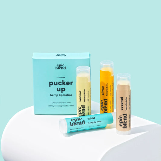Pucker Up Hemp Lip Balm 4-Pack Kit