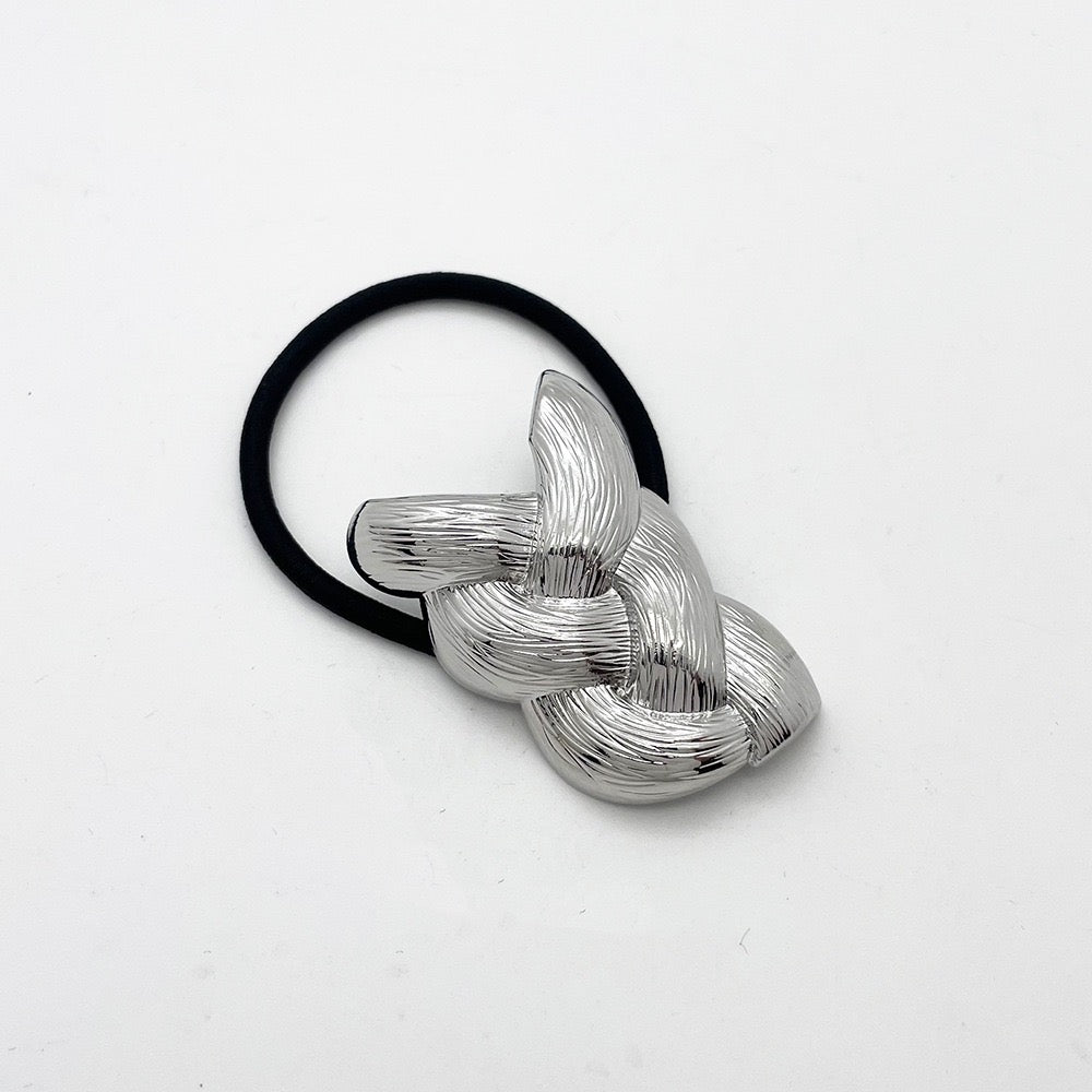 Metal Knot Hair Tie - Ponytail Holder Set