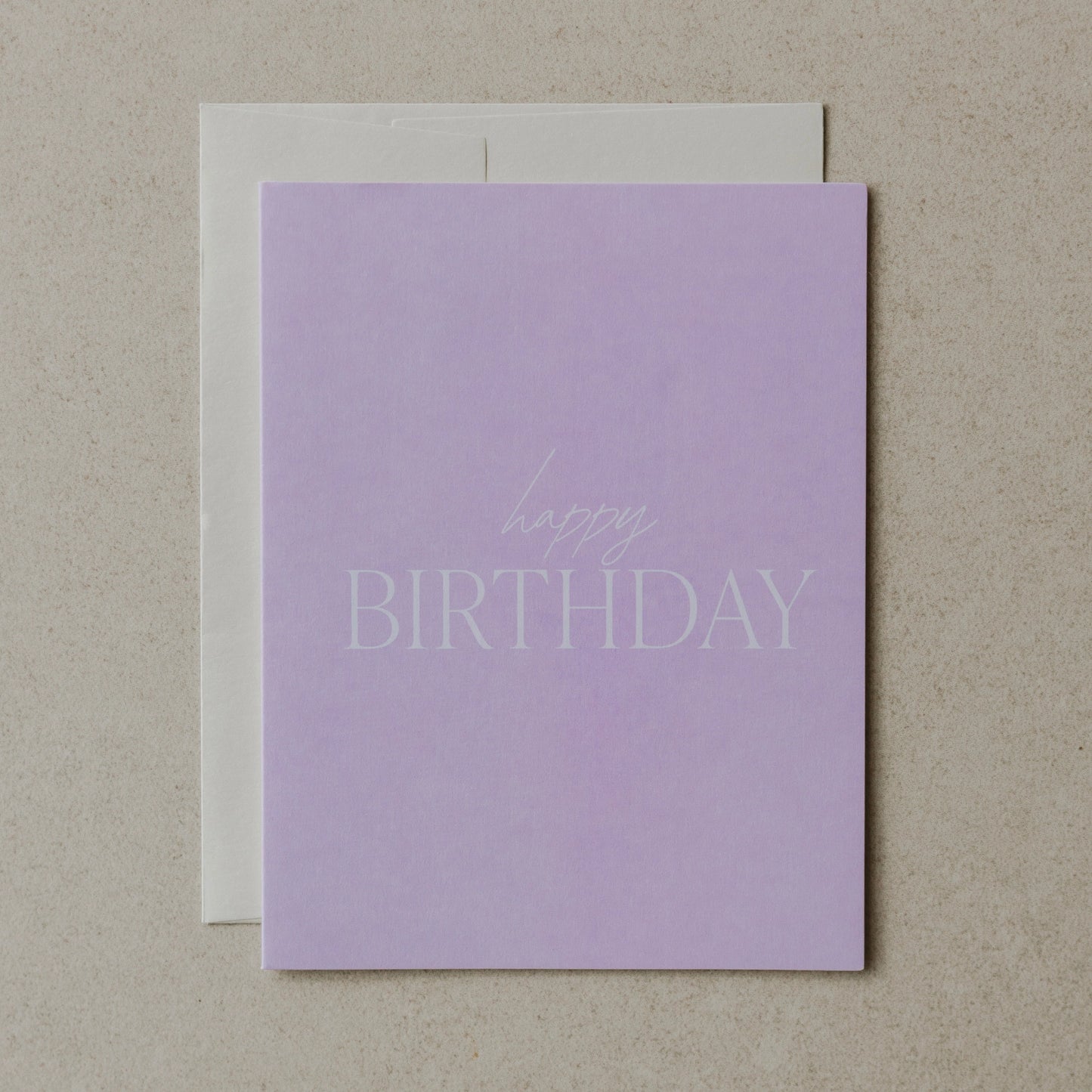 Purple Happy Birthday Card