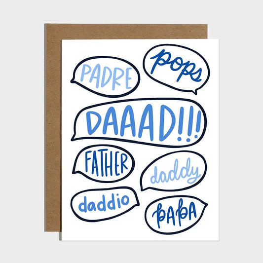 Dad Word Bubbles Card