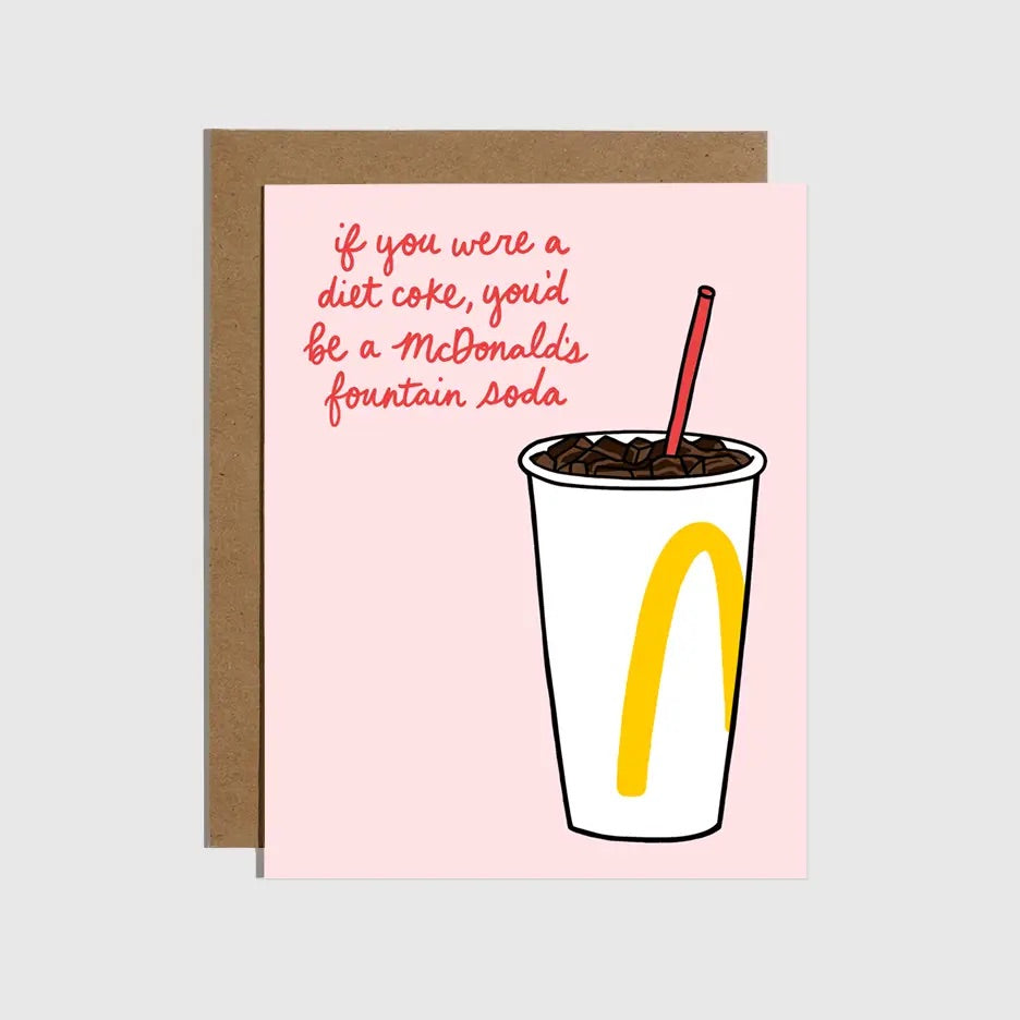 Fountain Soda Valentine's Card