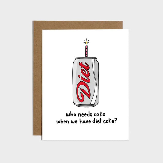 Diet Cake Soda Birthday Card