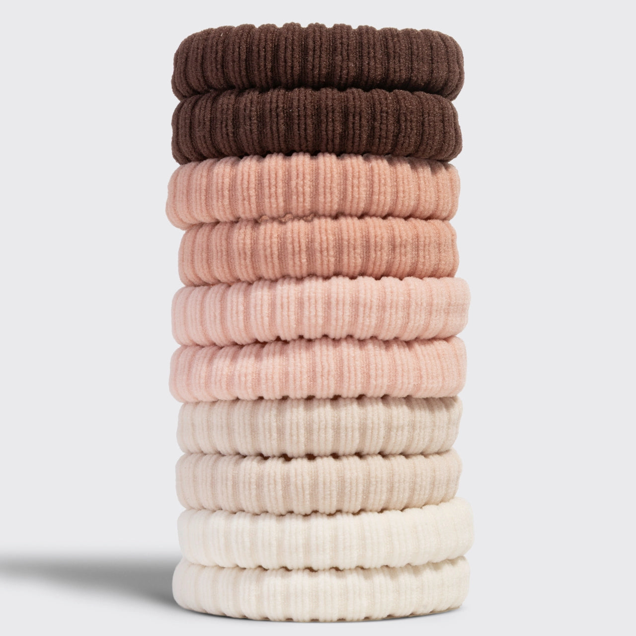 Recycled Fabric Ribbed Hair Elastics