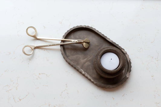 Fluted Oval Tray