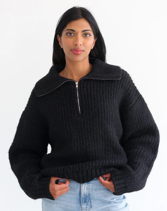 Trucker Half Zip Sweater