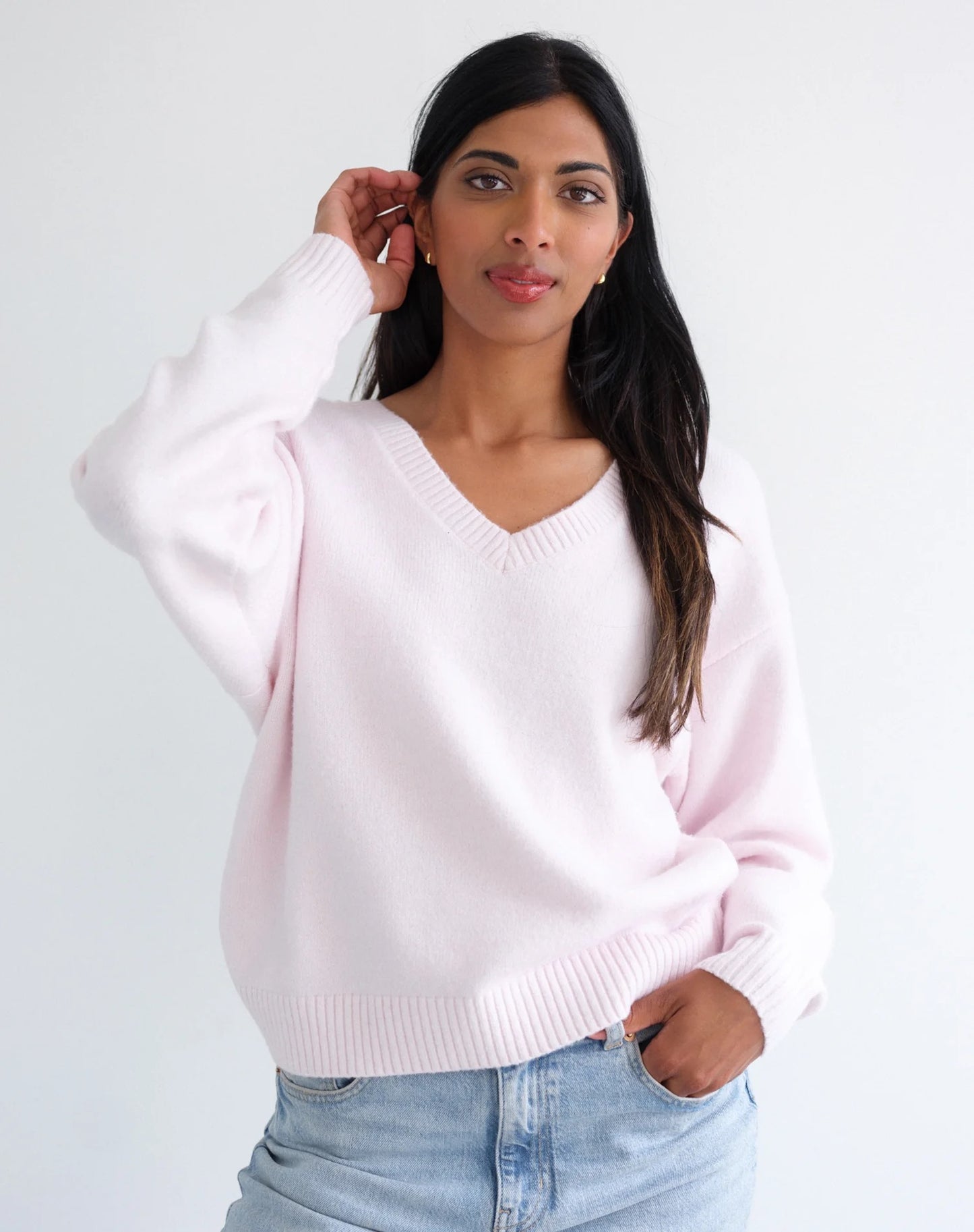 V-Neck Boxy Sweater