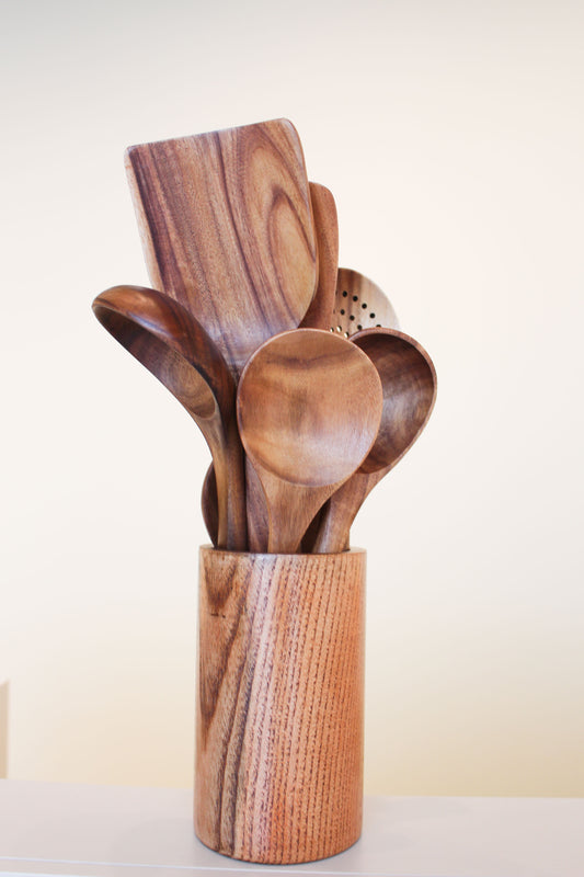 Wood Spatula Cooking Set