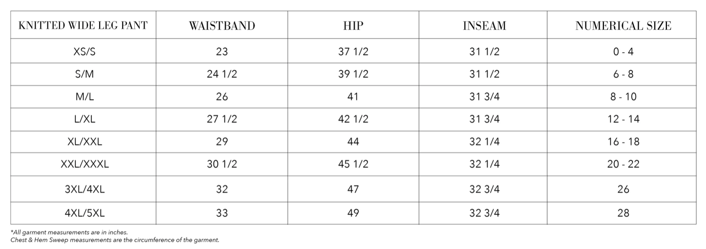 Knitted Wide Leg Pant