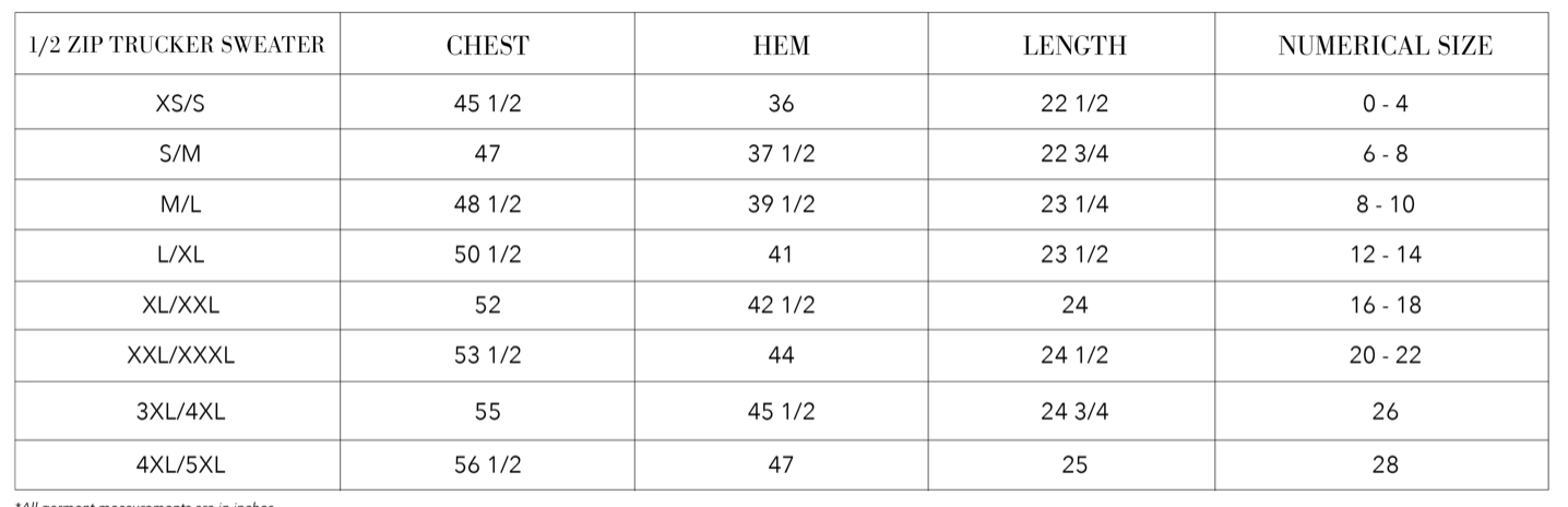 Trucker Half Zip Sweater