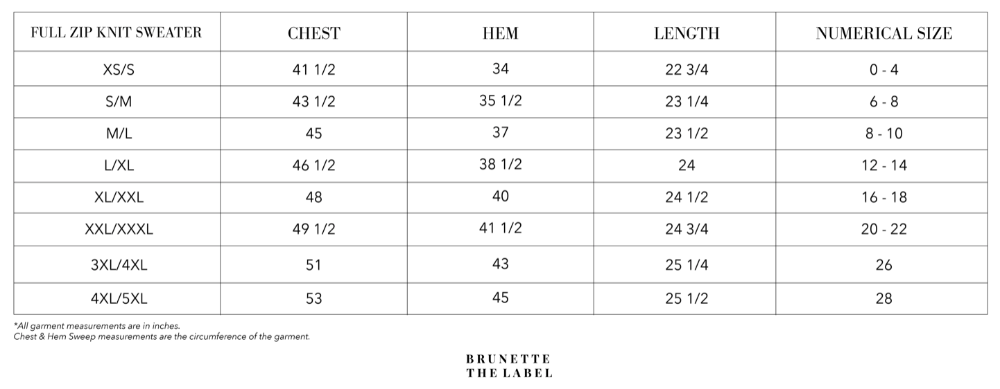 Full Zip Knit Sweater