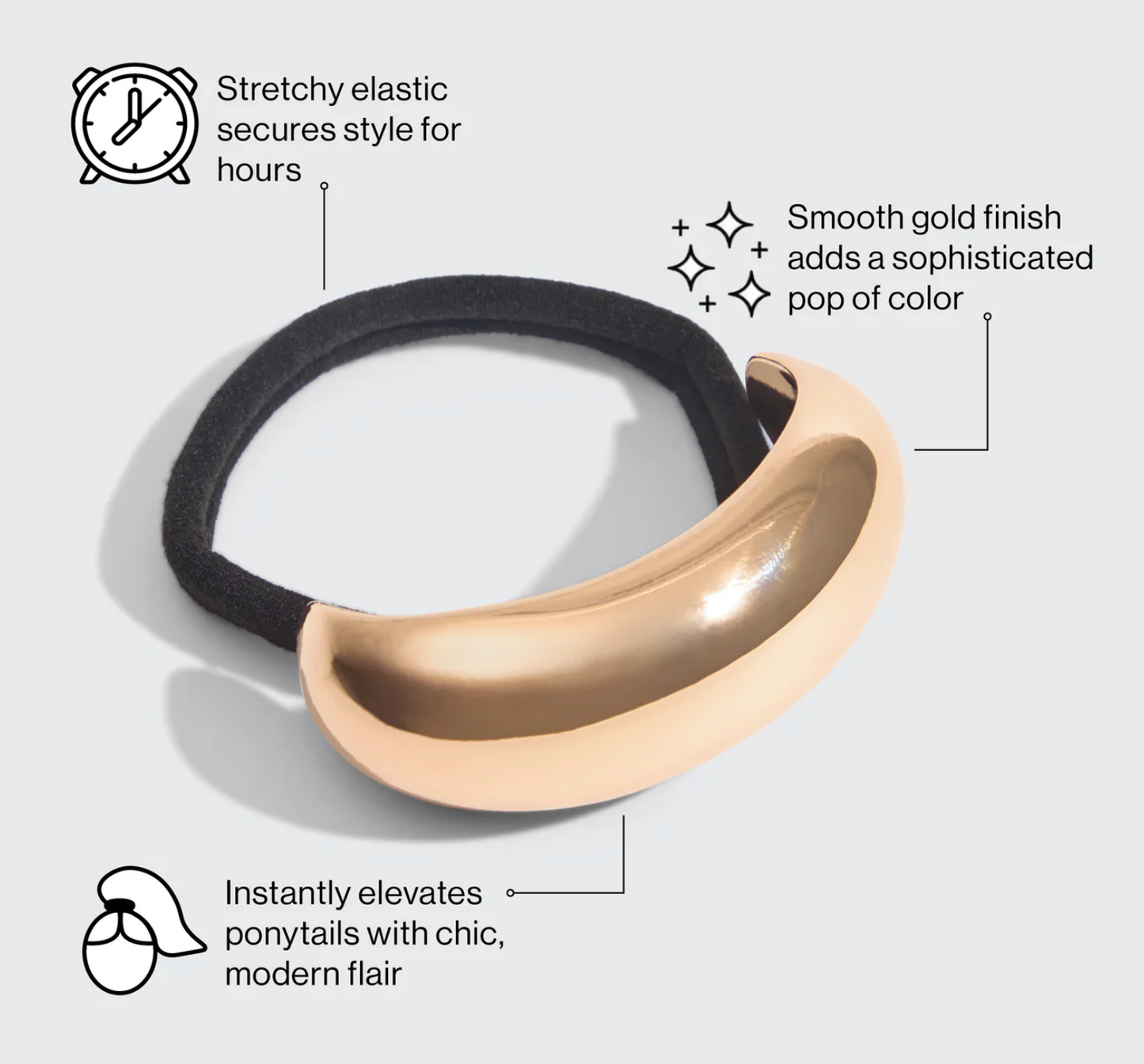 Gold Metal Cloud Cuff Hairtie