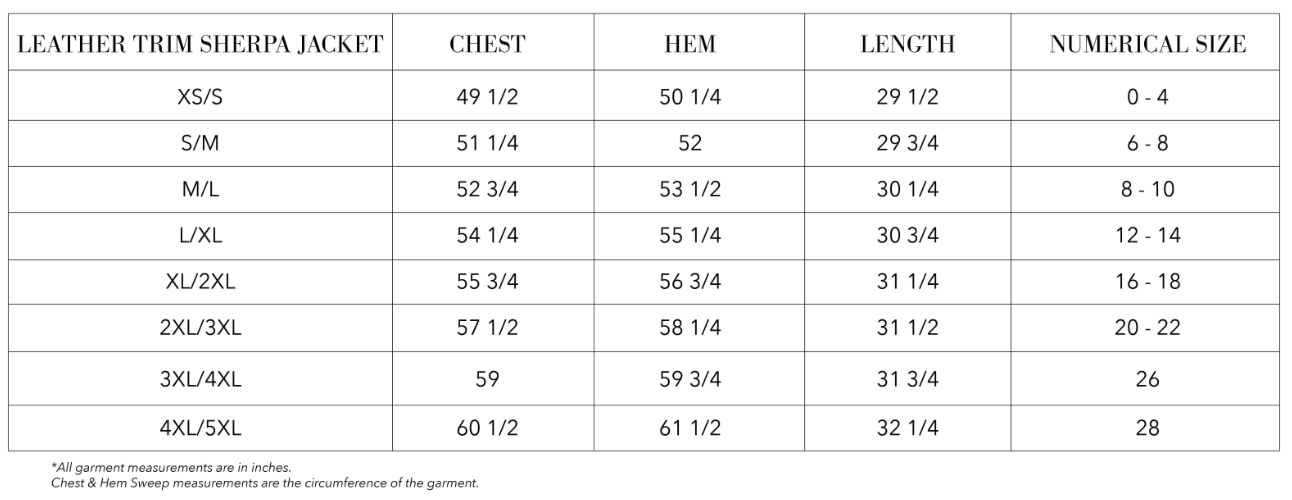 Leather Trim Sherpa Jacket