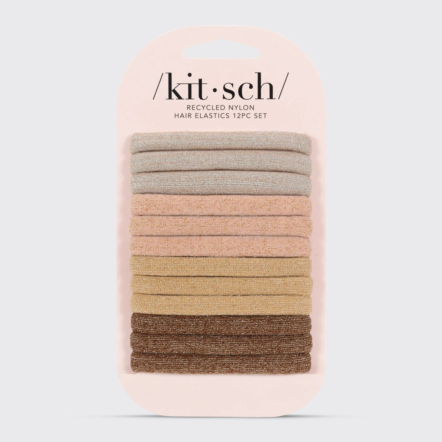 Recycled Nylon Glitter Medium Hair Elastics