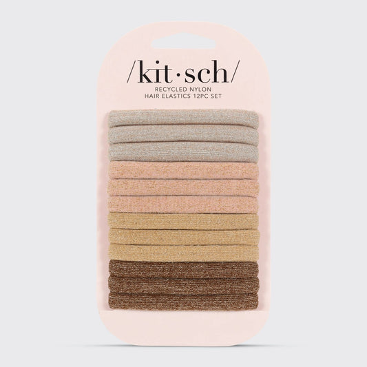 Recycled Nylon Glitter Medium Hair Elastics