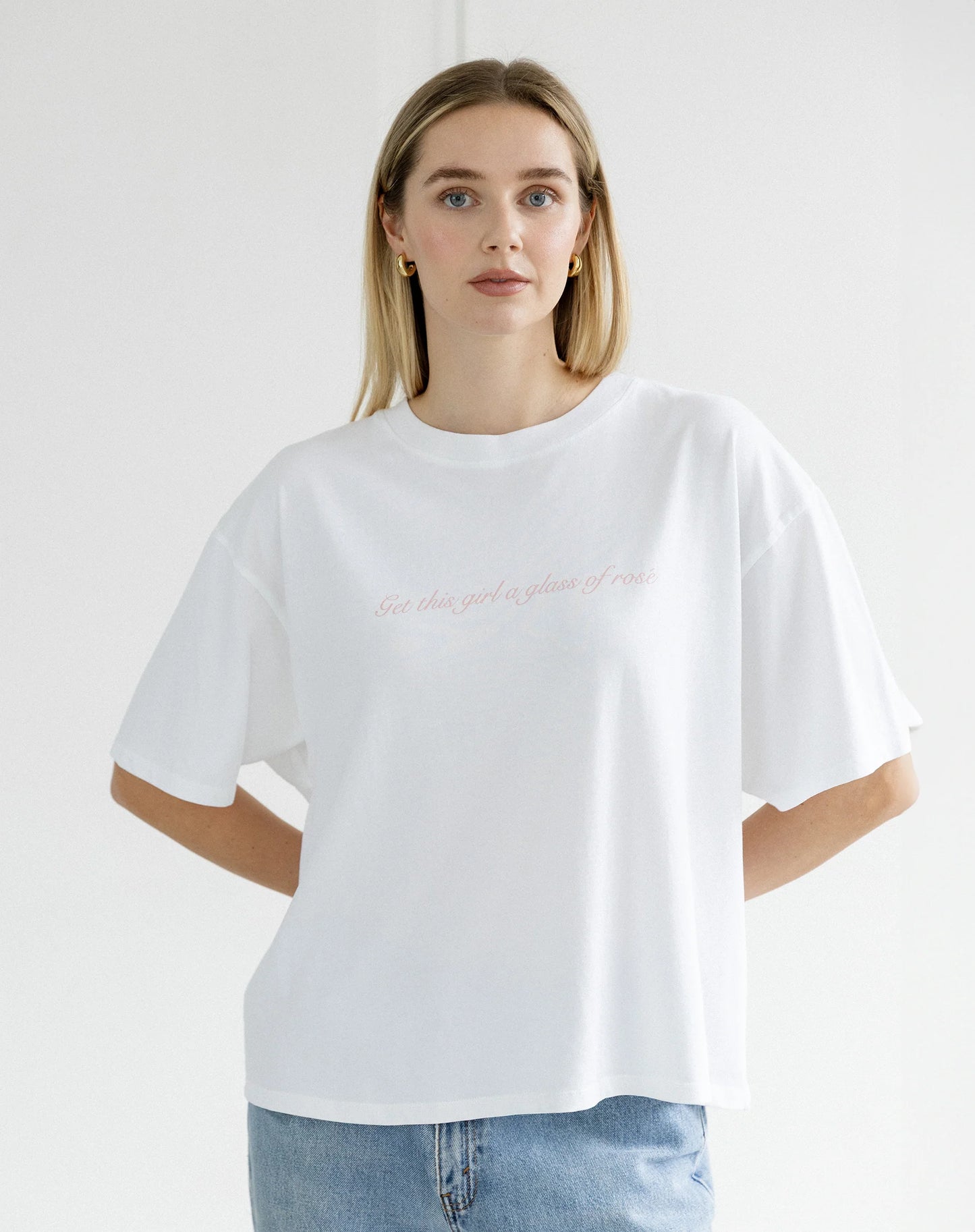 Boxy Tee - Get this girl a glass of rose