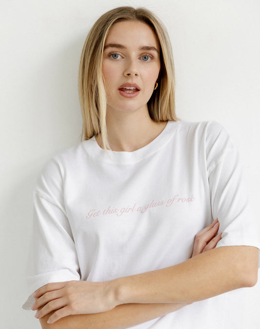 Boxy Tee - Get this girl a glass of rose