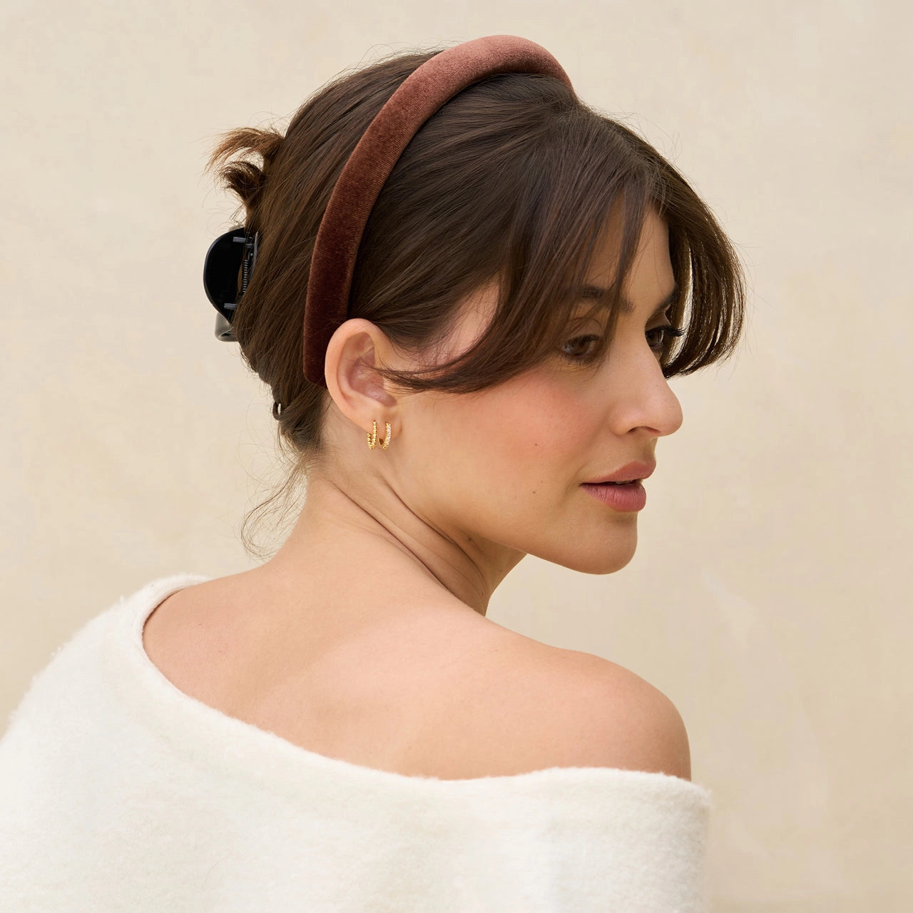 Recycled Fabric Satin & Velvet Headbands 2pc Set