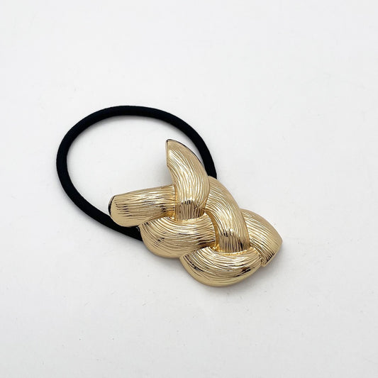 Metal Knot Hair Tie - Ponytail Holder Set