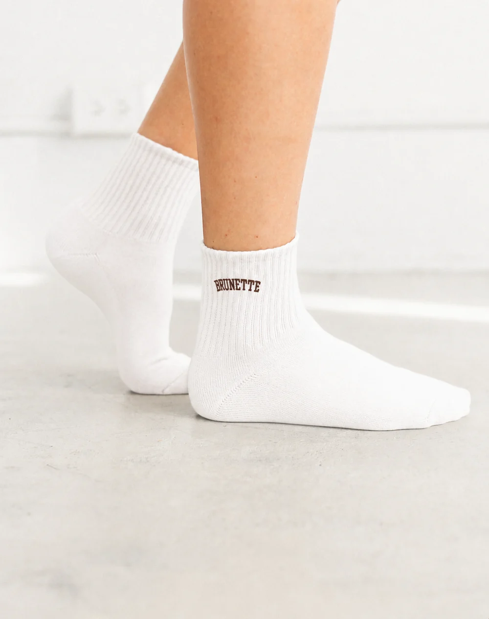 Brunette Crew Socks