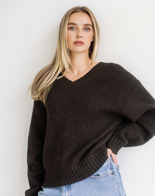Knit V-Neck Sweater