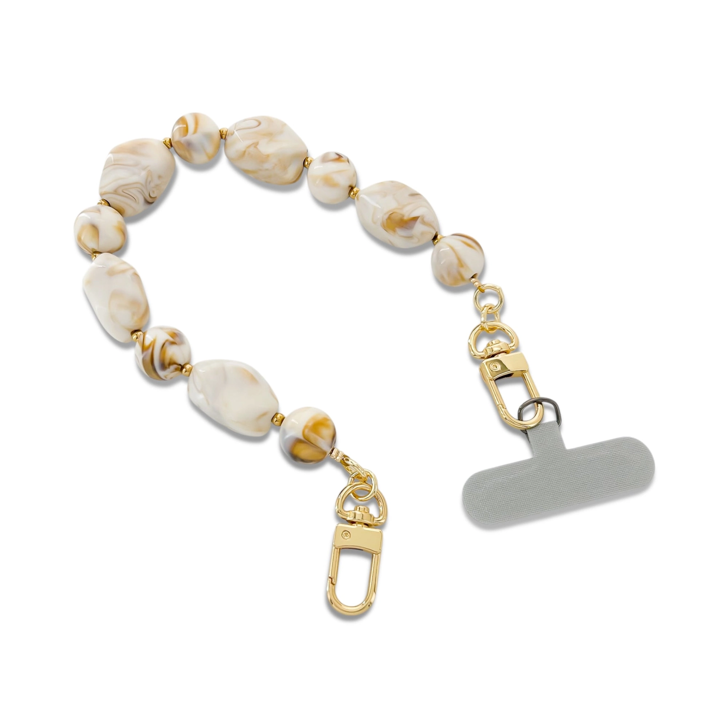 Cream Resin Phone Strap