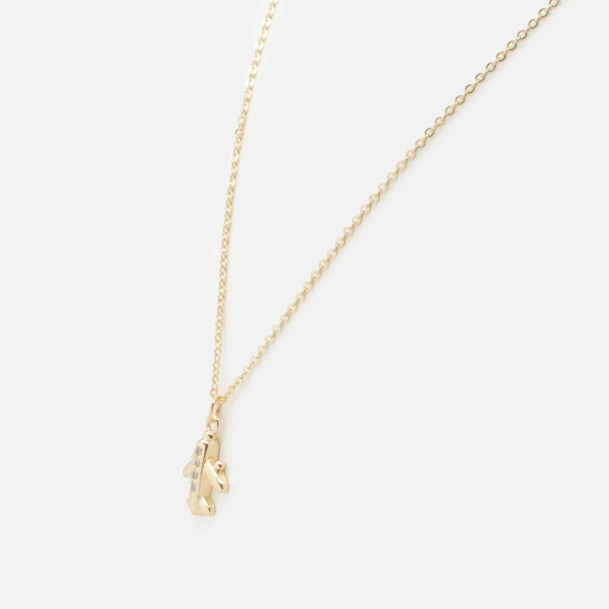 Small Plane Charm Necklace