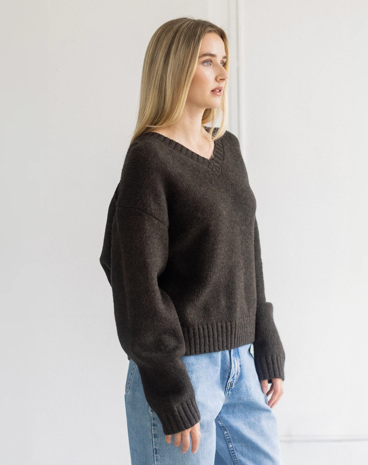 Knit V-Neck Sweater